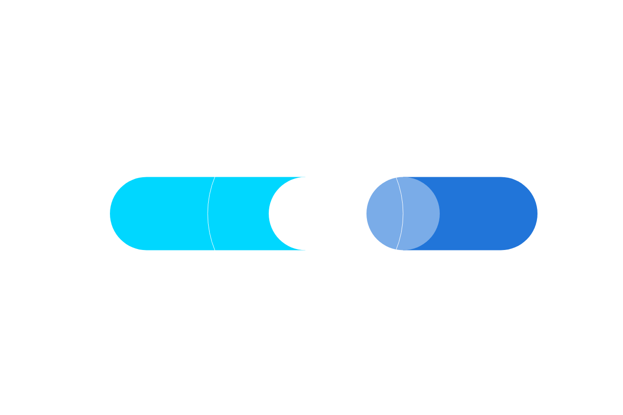 illustrazione una linea unita da un cerchio poste in orizzontale