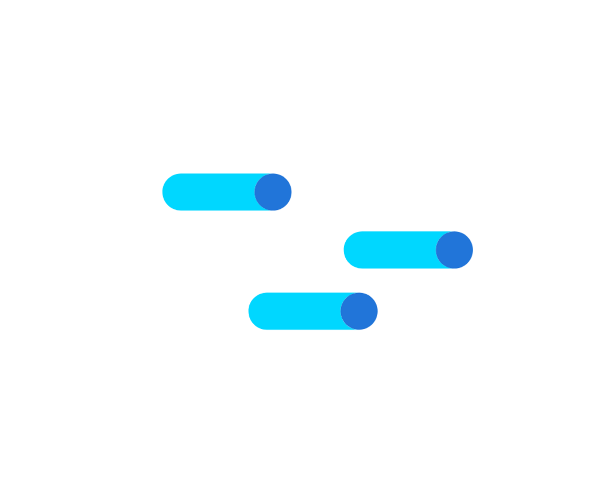 illustrazione astratta di punti e linee di colore blu e bianco