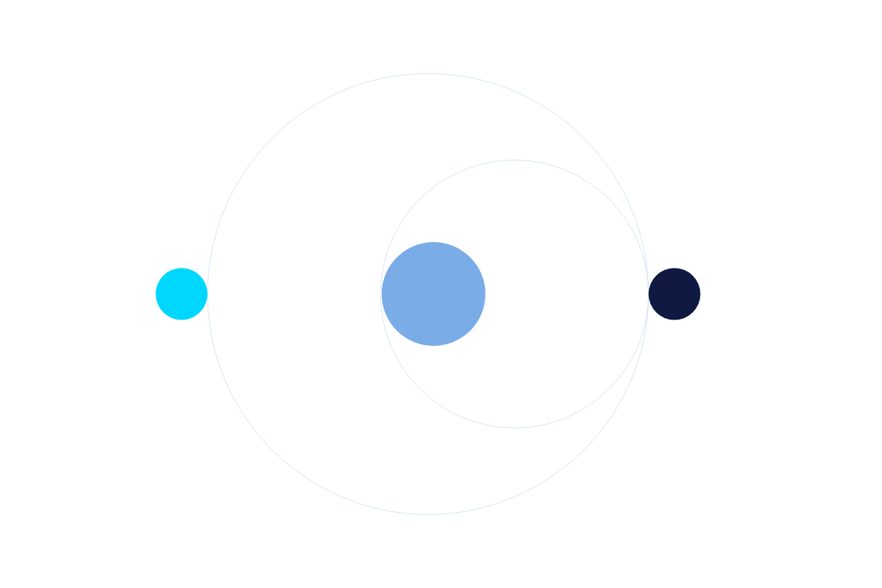 illustrazione grafica alcuni di cerchi di diverse sfumature, disposti in orizzontale