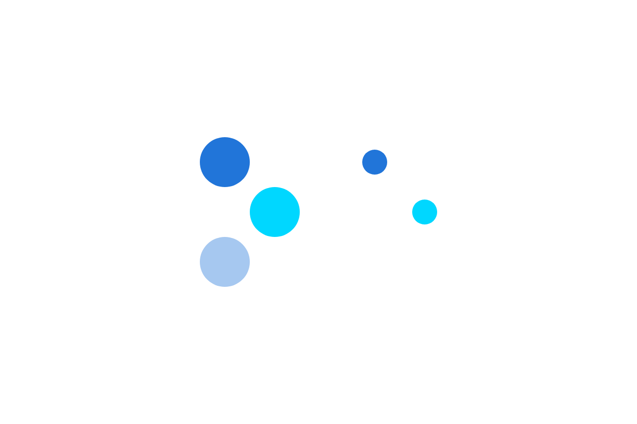 illustrazione astratta di un cerchio di diversi colori di blu e bianco