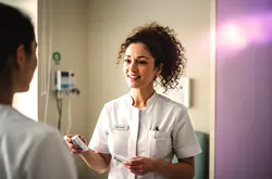 infermiera che visita