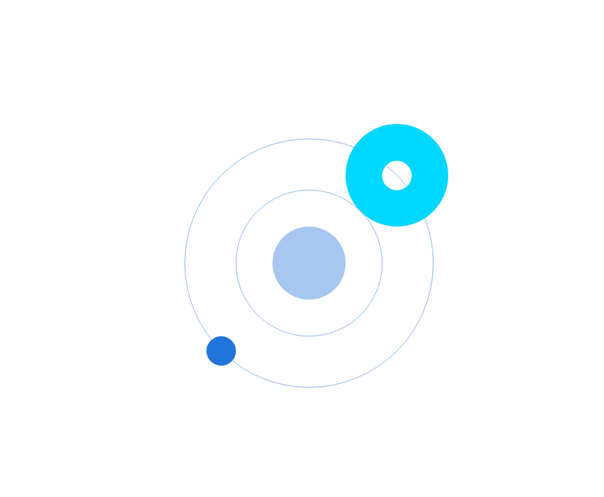 illustrazione astratta con elementi circolari