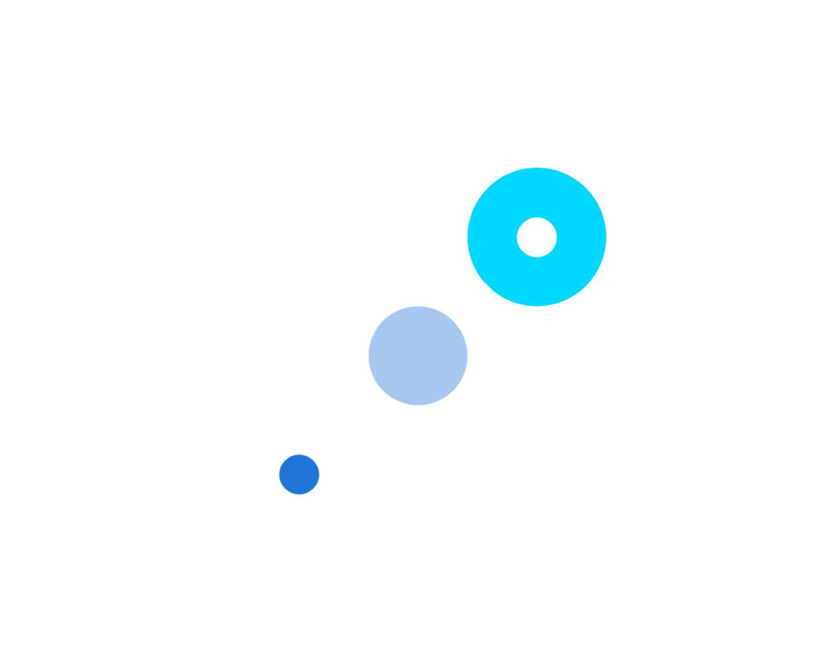 illustrazione astratta di un cerchio di diversi colori di blu e bianco
