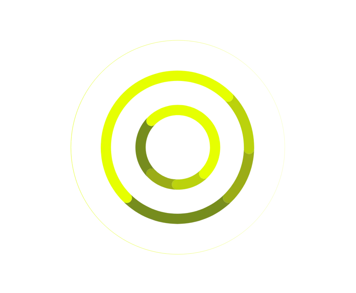 illustrazione di cerchi di colore giallo