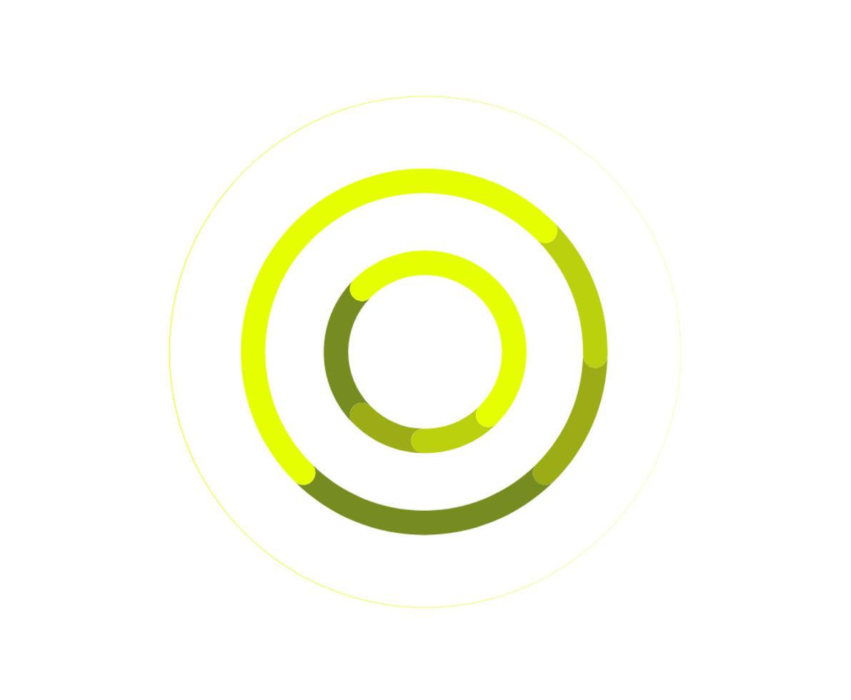 illustrazione di cerchi di colore giallo