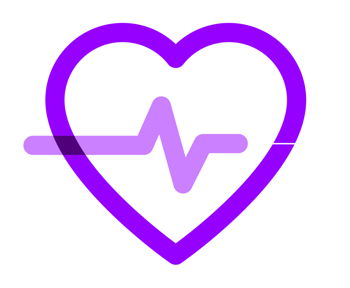 illustrazione di un cuore viola