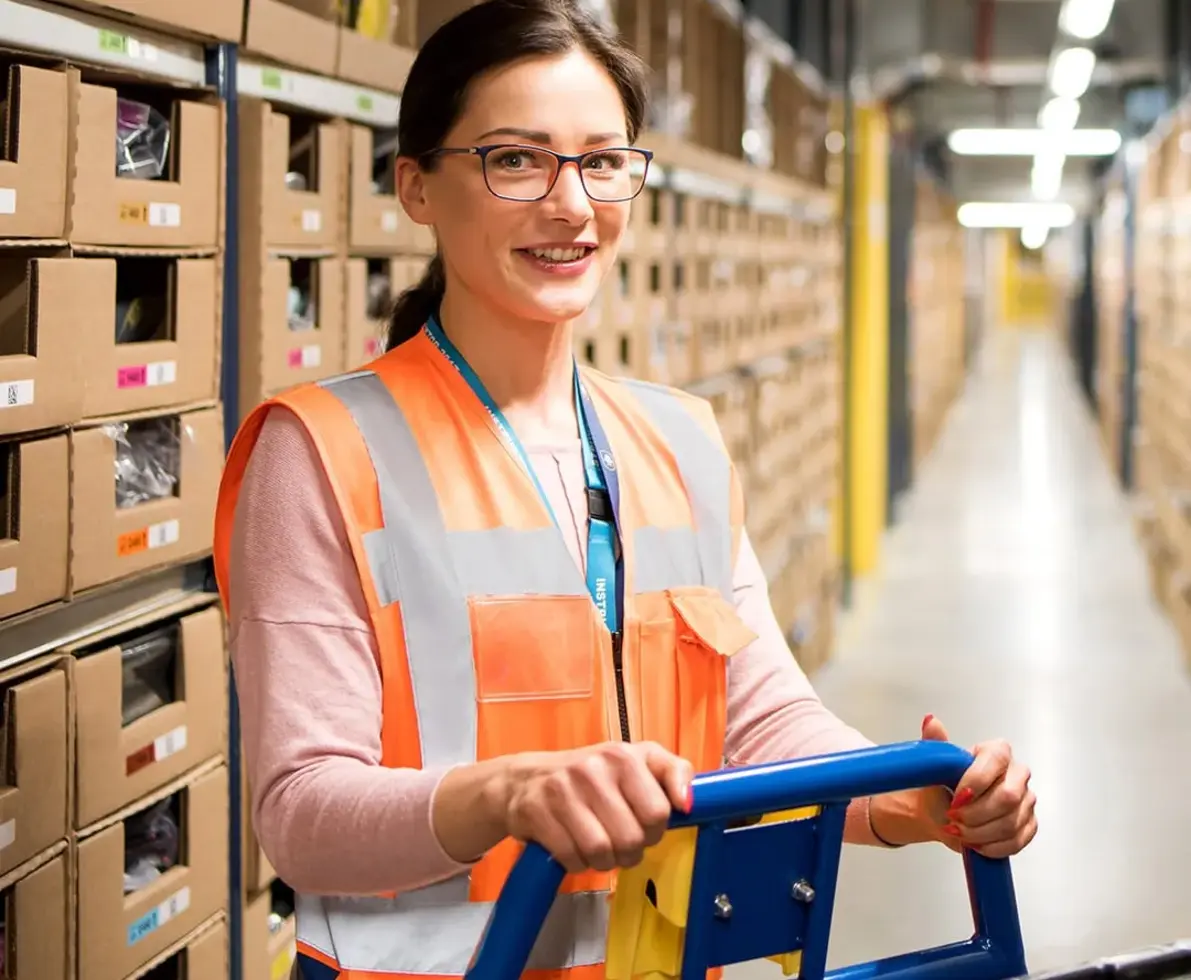 female-amazon-warehouse-worker-wearing-glasses-hi-vis-in-warehouse