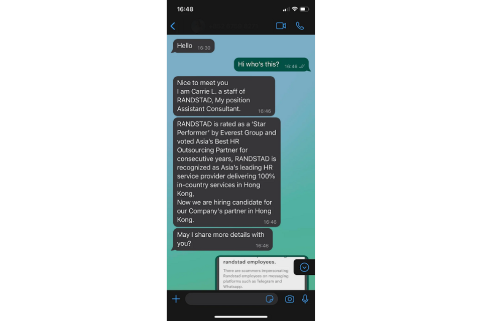 annuncia truffa WhatsApp