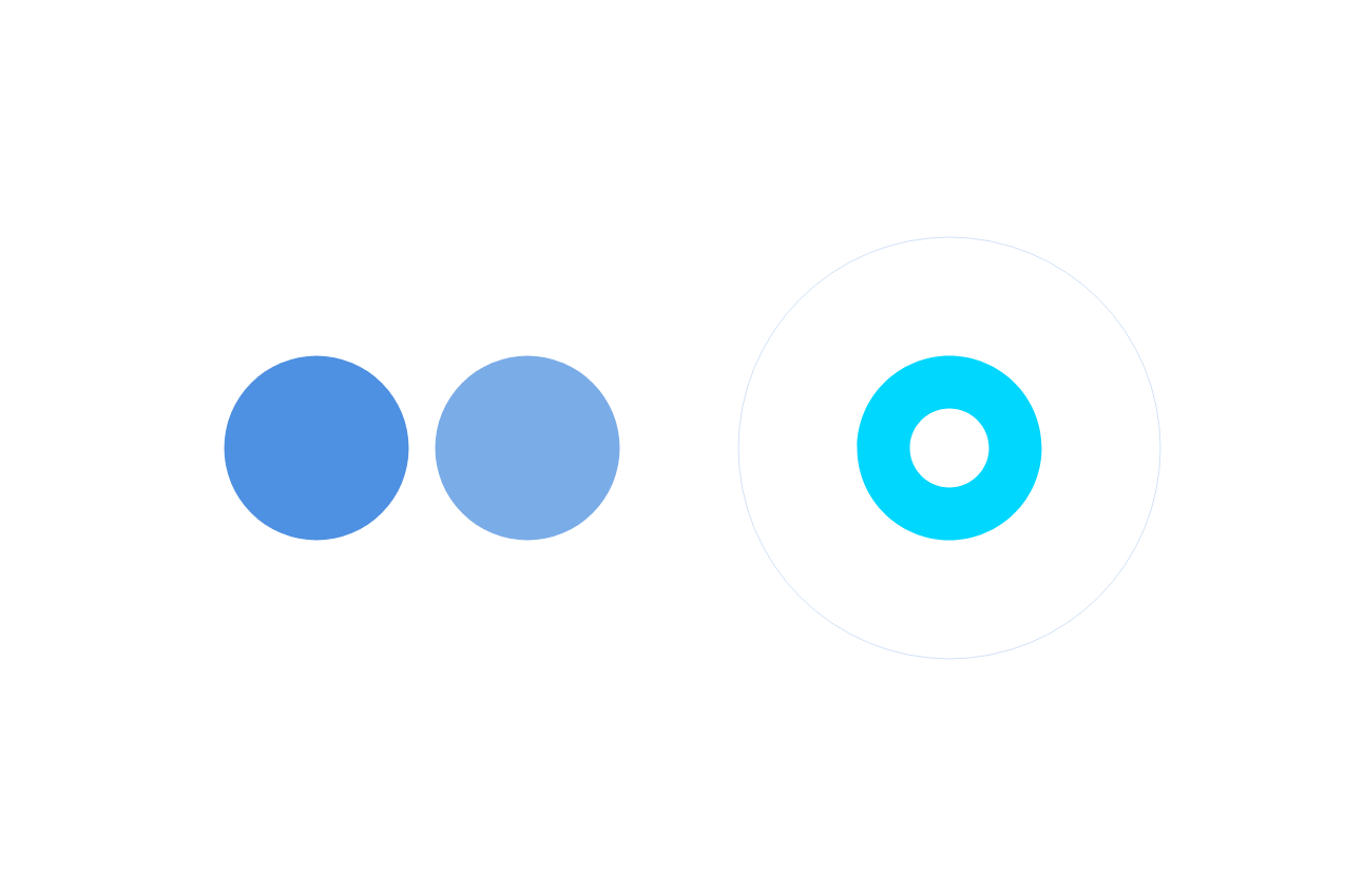illustrazione grafica di pallini colorati di azzurro