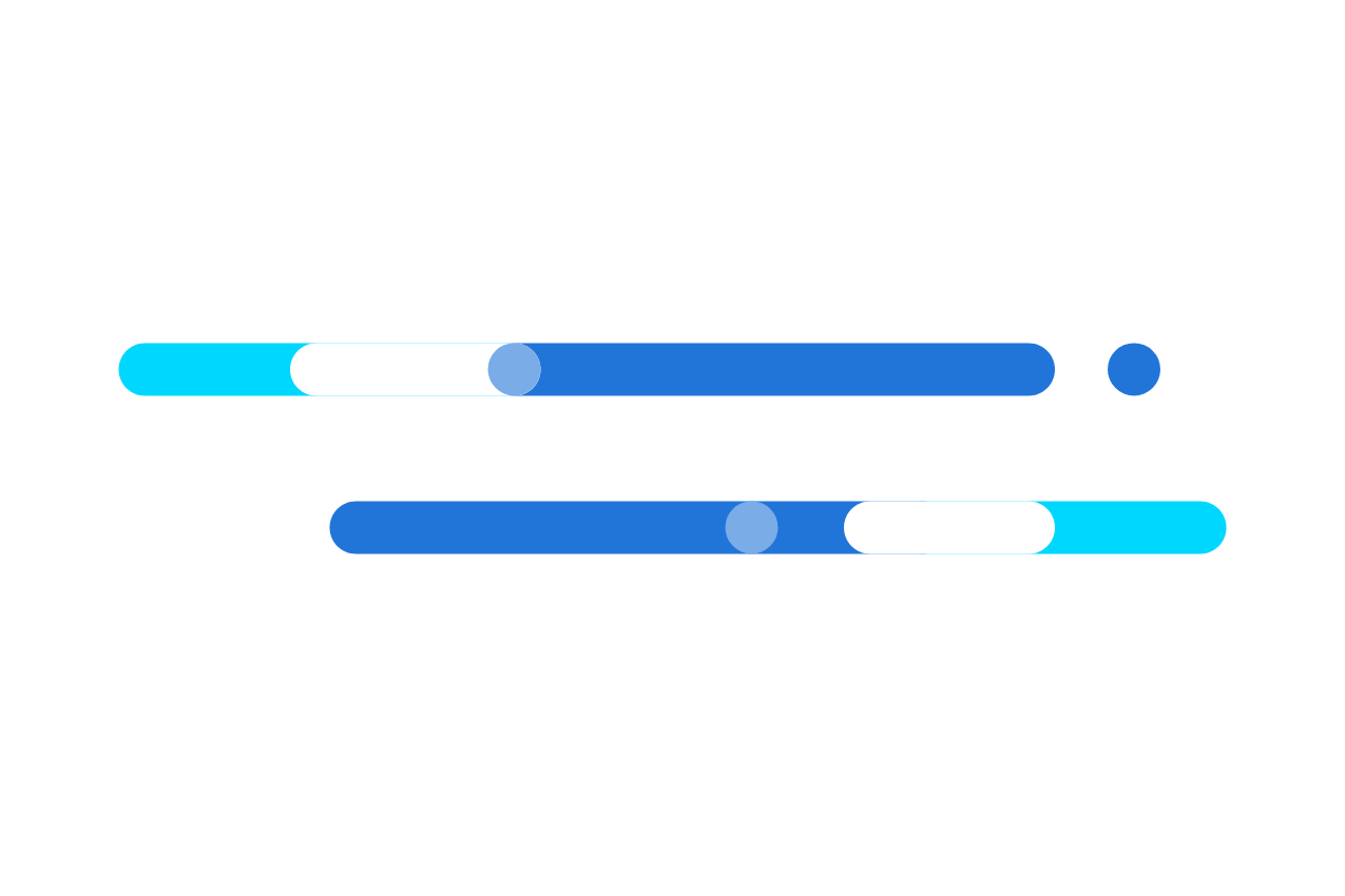 illustrazione di due linee colorate poste in orizzontale