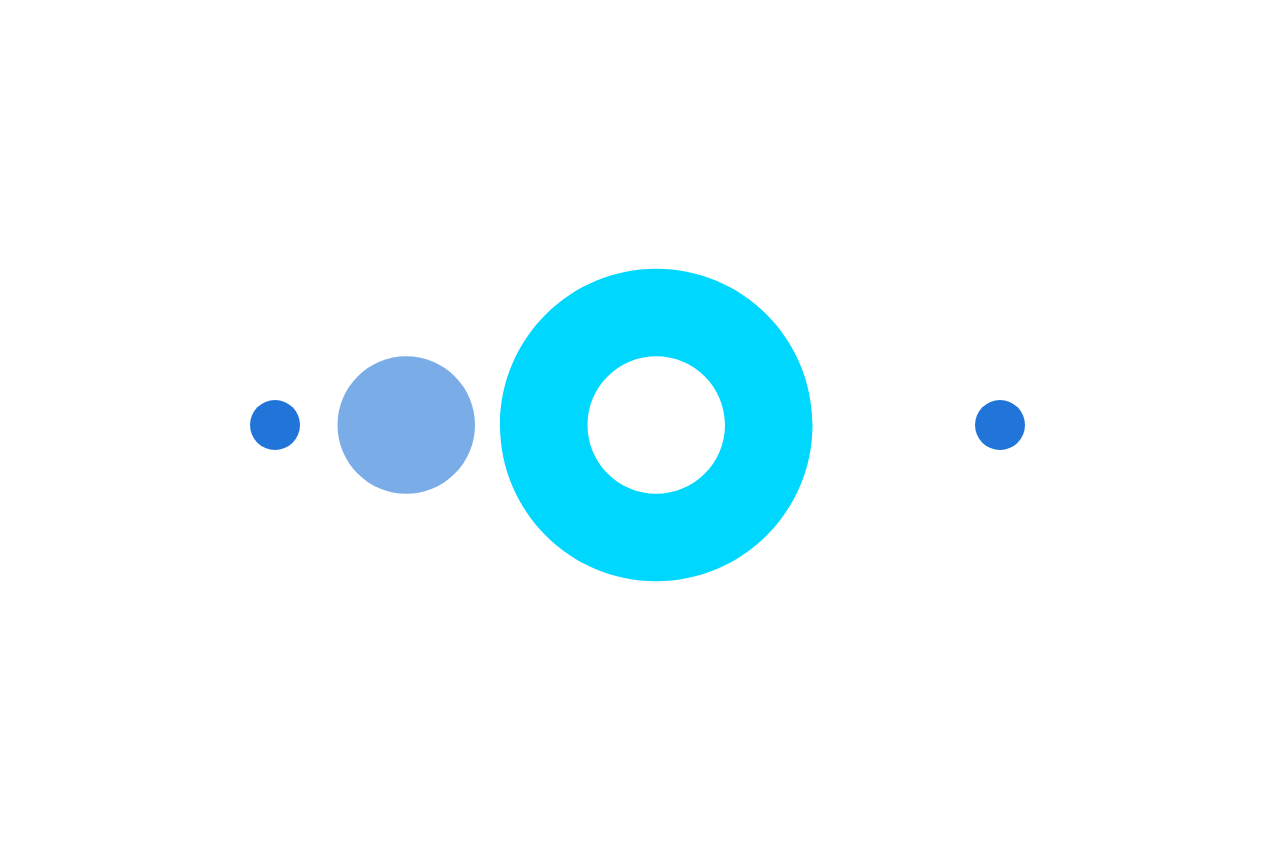 illustrazione di quattro sfere e un cerchio colorato posti in orizzontale