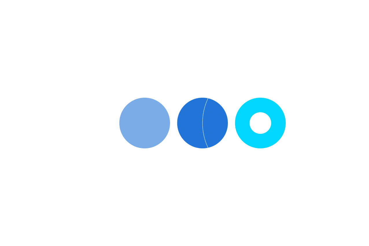 illustrazione grafica di tre pallini