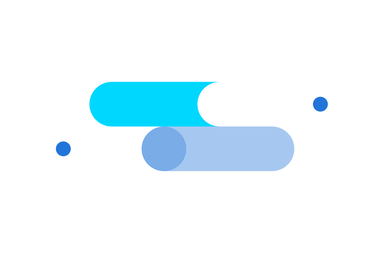 illustrazione stratta con linee e cerchi di colore blu e bianco