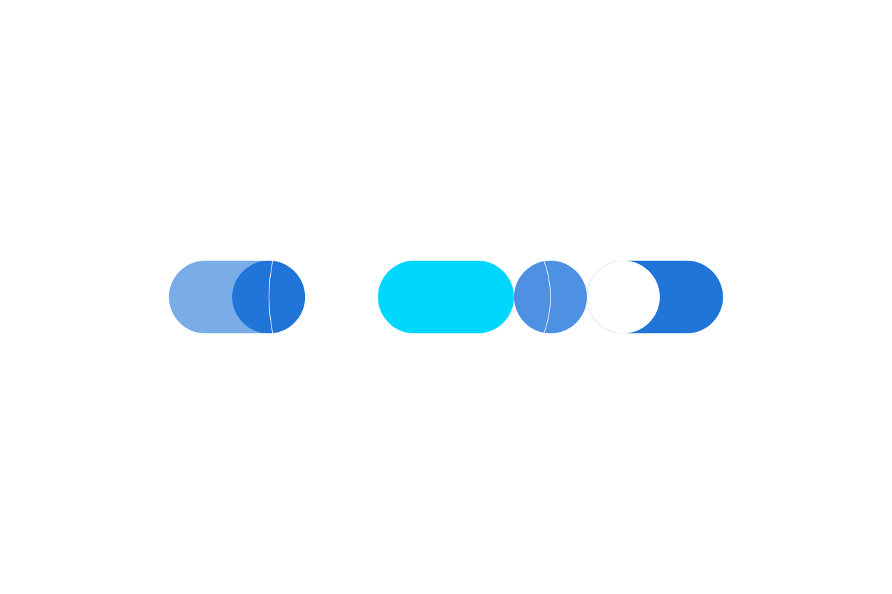 illustrzione stratta di cerchi e linee di colore blu e bianco