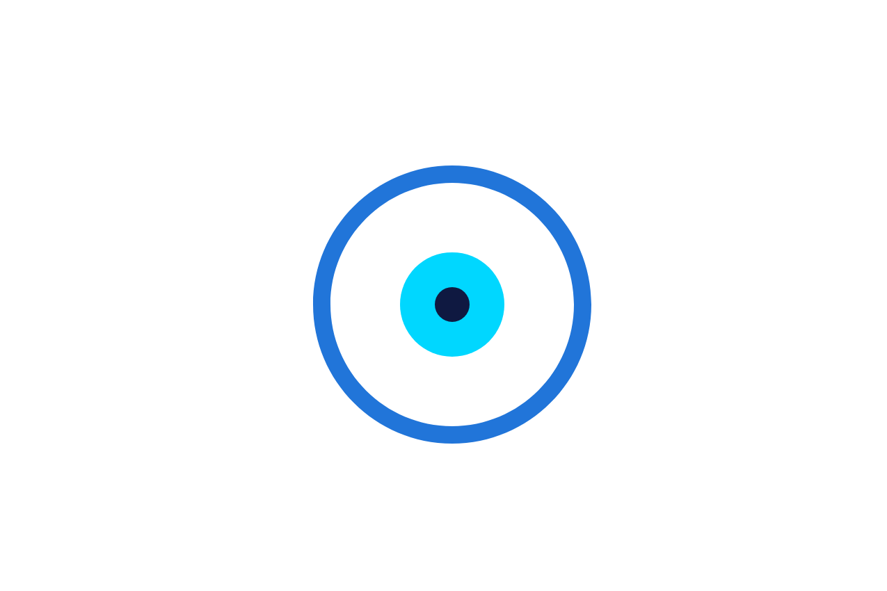 illustrazione astratta di un cerchio di diversi colori di blu e bianco
