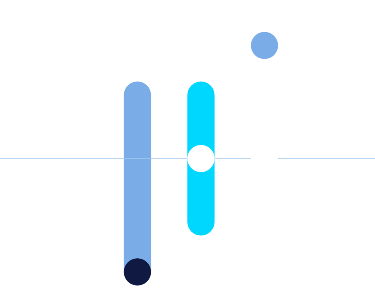 illustrazione astratta di linee verticali di colore blu e bianco